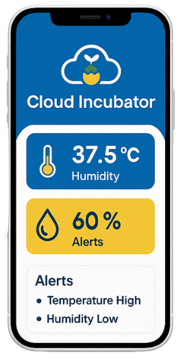 Cloud Incubator Mobile App with IoT Device